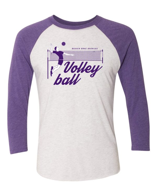 BBSS Volleyball Retro Three-Quarter Raglan Tee